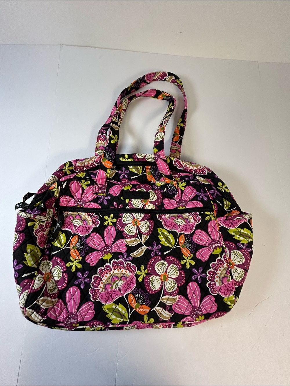 Vera Bradley large floral Pirouette Pink pattern weekender tote